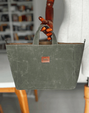 Mumlu Kanvas Haki Tote Bag