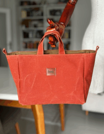 Mumlu Kanvas Turuncu Tote Bag