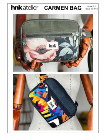 Carmen Bag dikiş kalıbı pdf dijital ürün HNK Atelier