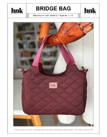 bridge bag dikiş kalıbı PDF dijital ürün HNK Atelier