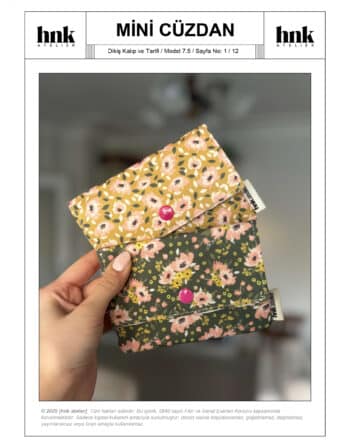 Mini Cüzdan Dikiş Kalıbı (Dijital Ürün)