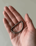 4 cm D Halka Black Nikel
