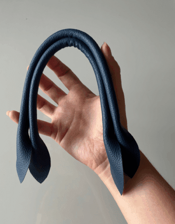 35 cm Suni Deri Lacivert Hazır Çanta Sapı