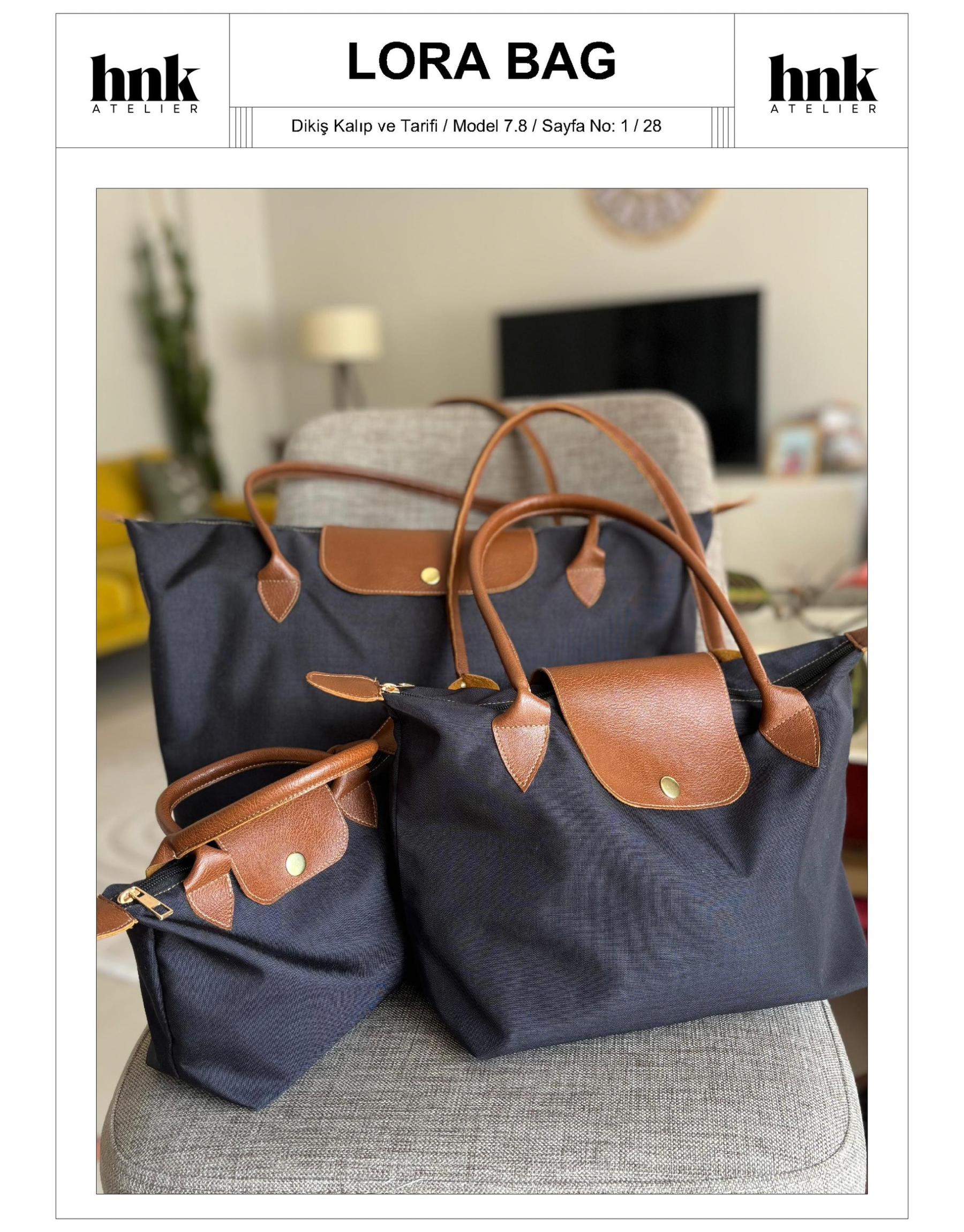 3 Boy Lora Bag Dikiş Kalıbı (Dijital Ürün)