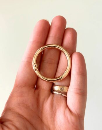2.5 cm Yaylı Halka Gold - Görsel 2