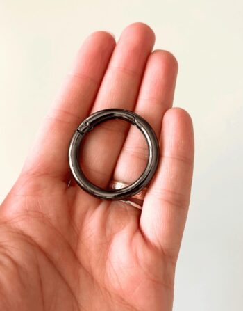 2.5 cm Yaylı Halka Black Nikel - Görsel 2