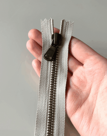 YKK Bej Metal Dişli Fermuar