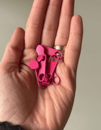 Tip 5 Fermuar Kürsörü Fuşya Pembe