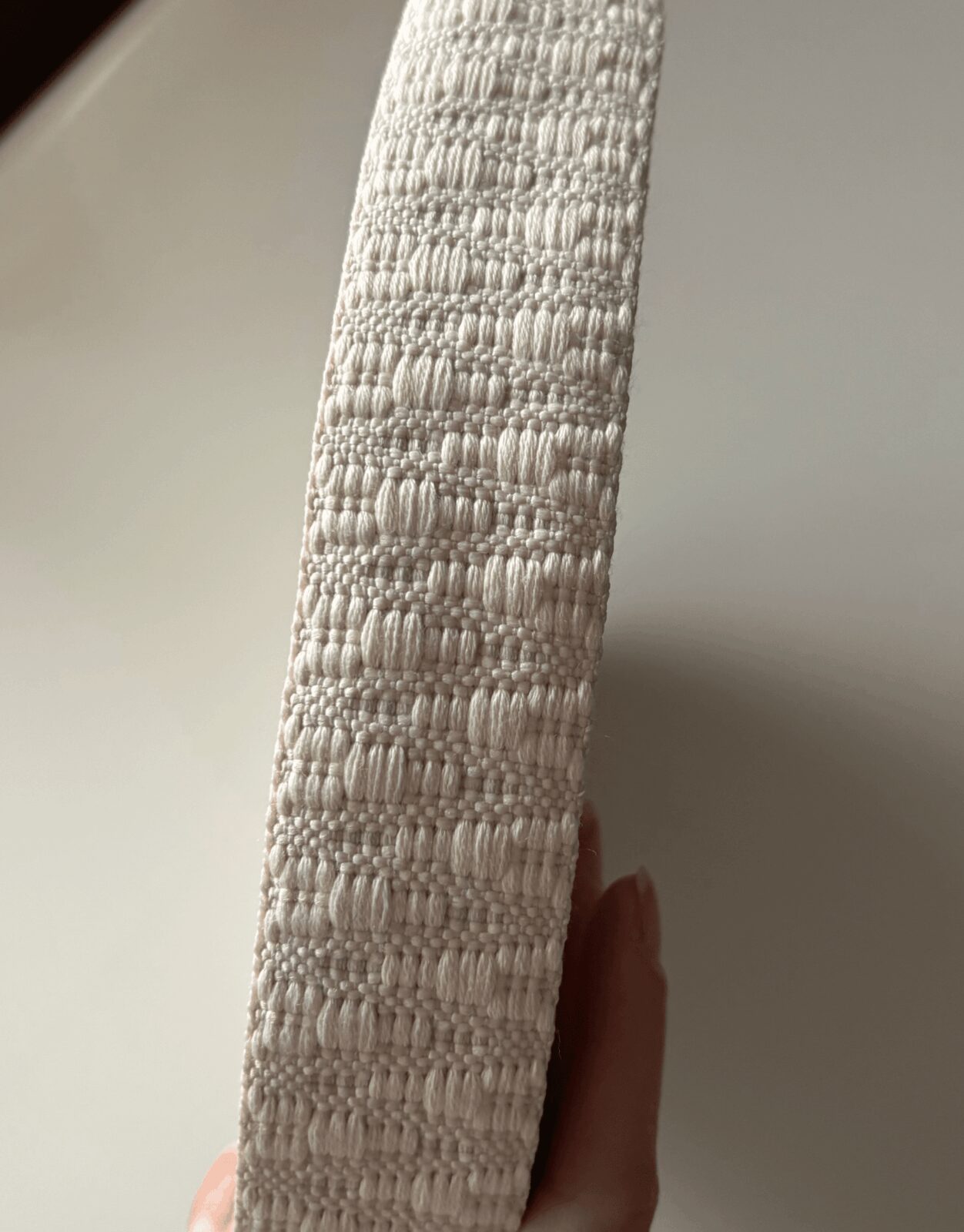 897 TL 4 cm Desenli Pamuk Kolon Krem - Görsel 2