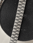 4 cm Desenli Pamuk Kolon Siyah