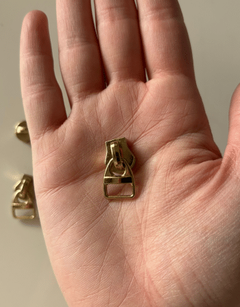 10’lu Kemik Fermuar Kürsörü Gold