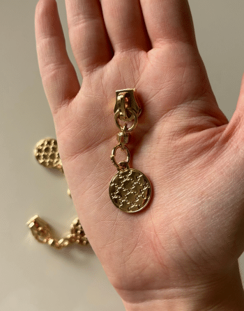 10’lu Kemik Fermuar Kürsörü Gold