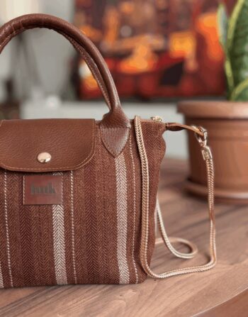 Lora Bag Kahverengi Gold Detaylı - Görsel 2