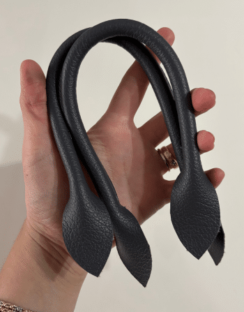 35 cm Suni Deri Hazır Çanta Sapı Koyu Gri
