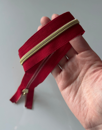 40 cm Hazır Fermuar Kırmızı