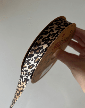 2 cm Saten Leoparlı Biye