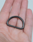 2.5 cm D halka Black Nikel