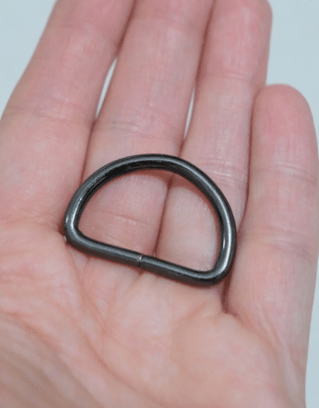 2.5 cm D halka Black Nikel