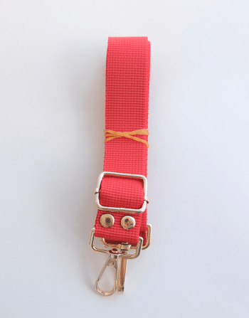 2.5 cm Polyester Hazır Çanta Sapı Kırmızı