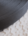 4 cm Polyester Kolon Koyu Gri
