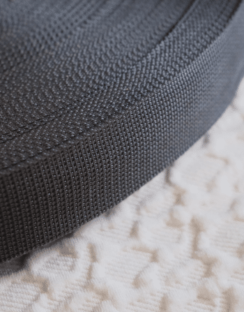 4 cm Polyester Kolon Koyu Gri