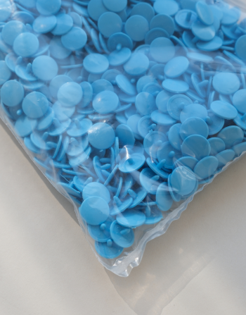 54 no Plastik Çıtçıt 25’li Açık Mavi
