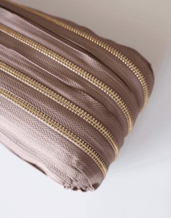Gold Metal Dişli Karamel Fermuar - Görsel 2