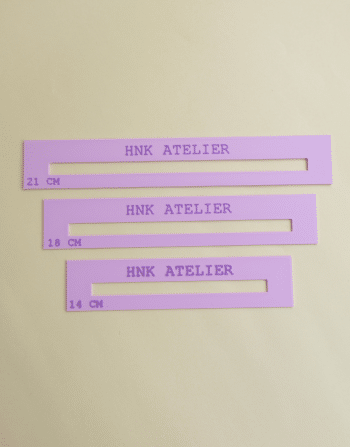 Fermuarlı Cep Açma Çizim Şablon Seti - 3'lü Paket (14, 18, 21 cm)