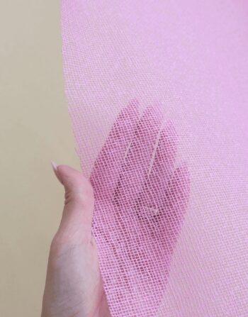 Sert File Çanta Malzemesi 60 cm - Dayanıklı Çanta Filesi Pembe - Görsel 2