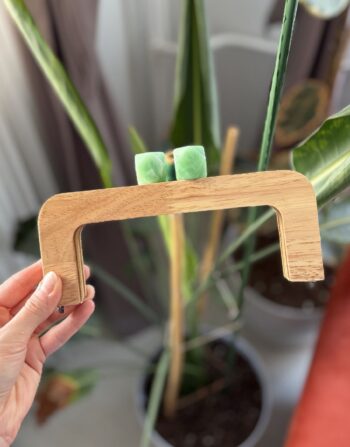 Mint Yeşili Ahşap Çanta Bursu