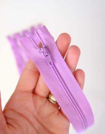 18 cm Hazır Fermuar Lila - Cüzdan / Makyaj Çantası / Pantalon Fermuarı