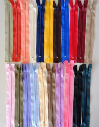 21 Adet 18 cm Hazır Fermuar Karışık Renk- Cüzdan / Makyaj Çantası / Pantalon Fermuarı