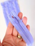 18 cm Hazır Fermuar Lila 2 - Cüzdan / Makyaj Çantası / Pantalon Fermuarı