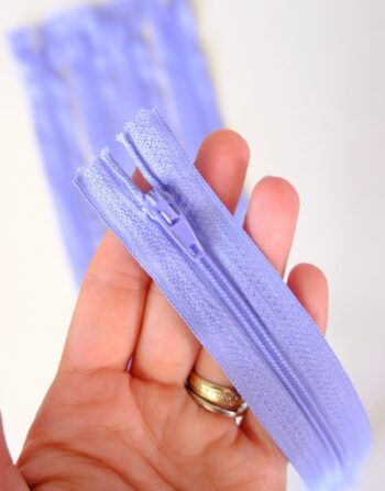 18 cm Hazır Fermuar Lila 2 - Cüzdan / Makyaj Çantası / Pantalon Fermuarı