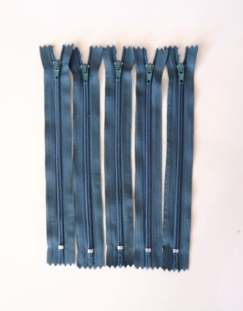 5’li 18 cm Hazır Fermuar Zümrüt Yeşili - Cüzdan / Makyaj Çantası / Pantalon Fermuarı