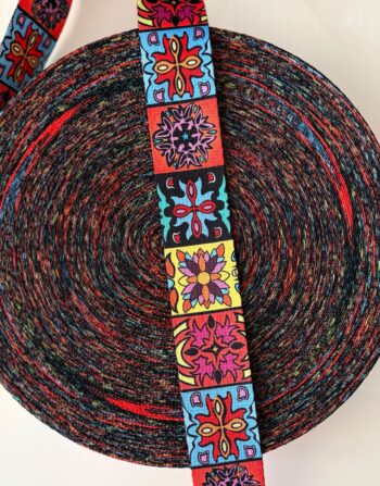 4 cm Desenli Polyester Çanta Kolonu